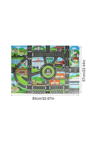 Zhltoys Çocuk Oyun Matı Mutlu Şehir Hayatı 83x57 Cm