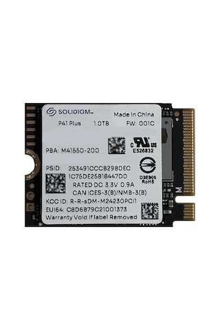 Solidigm P41PL 512 GB 2230 M.2 Nvme SSD Hard Disk Solidigm P41PL 512 GB 2230 M.2 Nvme SSD Hard Disk