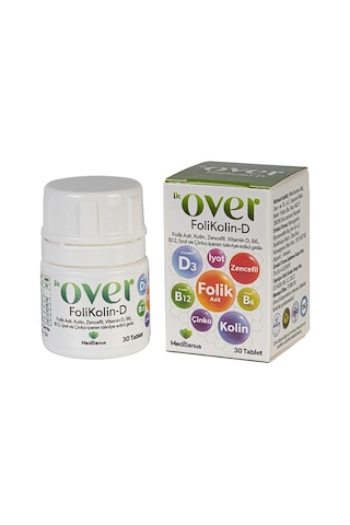Dr. Over FoliKolin-D- 30 Tablet Gıda Takviyesi