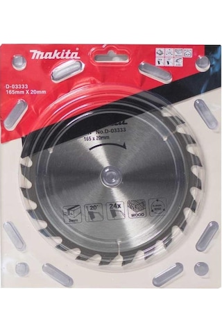Makita D-03333 Ahşap Daire Testere 165mm 24 Diş