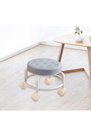 Suntek Düşük Tekerlekli Koltuk Pu Deri Yastıklı Küçük