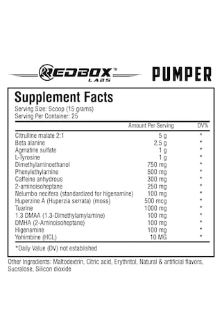 Red Box Labs Pumper Pump Preworkout Karışık