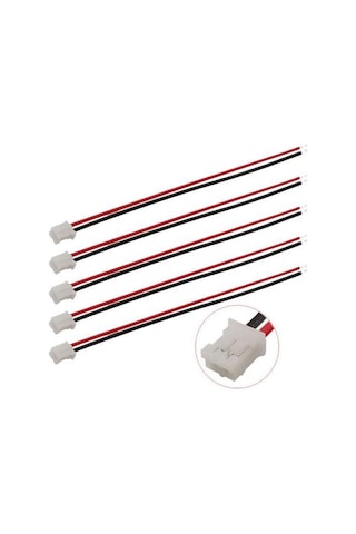 Dron İçin Mikro PH2.0 JST 1.25 2-Pin Erkek Konnektör 13cm Kablo