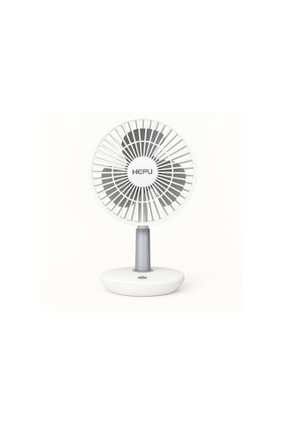 Hepu Hp-f880 Masaüstü Işıklı Kablosuz Fan 4000mah 2x2000mah Batarya, Led Gece Lambası