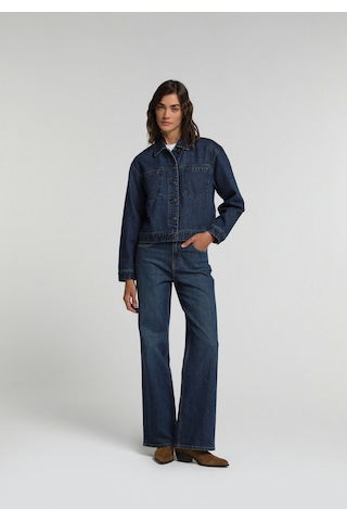 Colin's Colins Oversize Fit Düğmeli Astarsız Kadın Dark İndigo Denim Ceket Cl1082795 Q1.v1 Dn45171