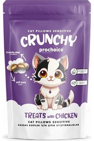 Prochoice Crunchy Sensitive, Hassas Kediler İçin Çıtır Atıştırmalık 60gr