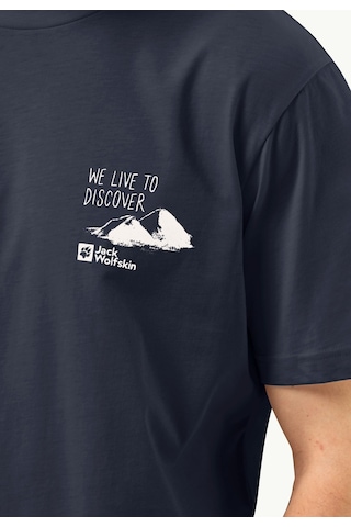 Jack Wolfskin Discover T M Erkek T-shirt-28372-lacivert Lacivert