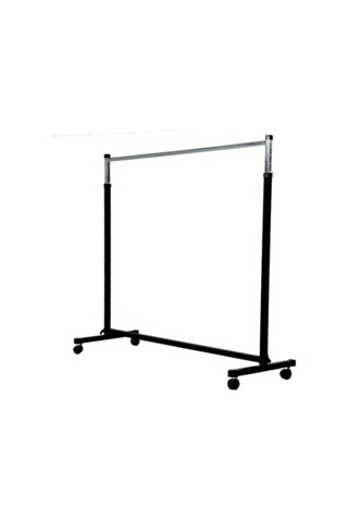 Ayarlanabilir Konfeksiyon Askısı - Tekerlekli Ayaklı Askılık, Ayarlı Elbise Askılığı 140 X 100 Cm Gri