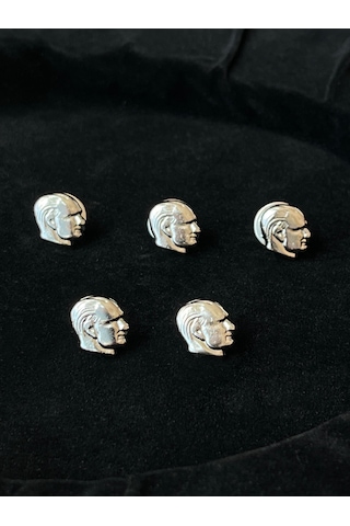 Atatürk Büstü Yaka Rozeti 5'li