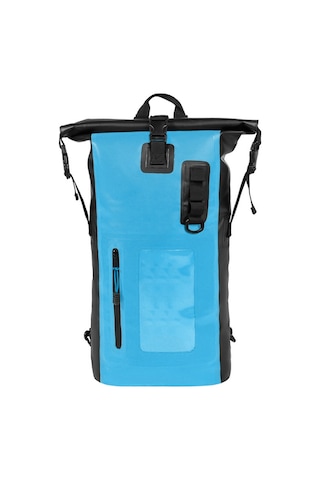 Hombey Açık Hava Çantası Su Geçirmez Sırt Çantası Ağır Hizmet Tipi Rulo Üst Kapatmalı Yüzme Çantası Ön Fe Mavi