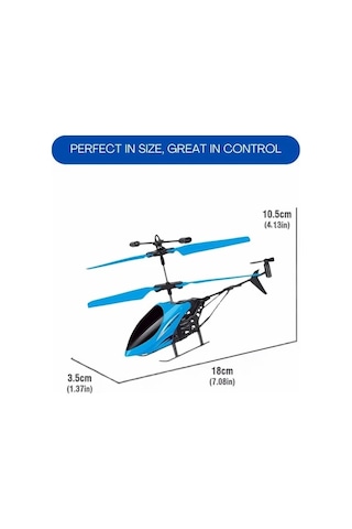 Hareket Sensörlü Kumandalı Şarjlı Mavi Helikopter - Oyuncak Helikopter