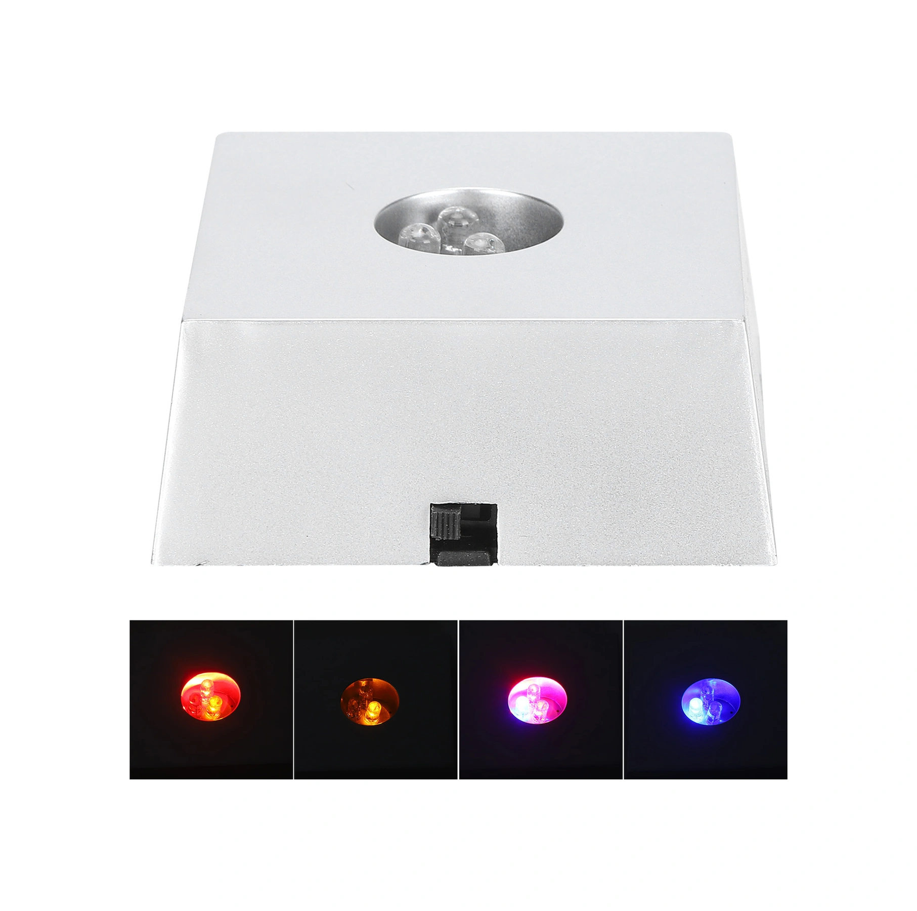 Wezone Küçük Trapezoid Plastik Lambaderi - Kristal, Cam Nesneler İçin Renkli Sürekli Değişen Aydınlatma Aksesuarı Pil Yok Diğer