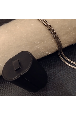 925 Ayar Gümüş Balık Sırtı Model Erkek Kolyesi-şık Tasarım-65cm/2mm Gümüş