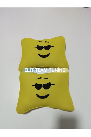Emoji Kelebek Yastık 2li Sarı