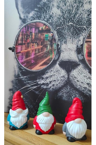 3 Lü Şans Cücesi Dekoratif Yılbaşı Süsü 3 Lü Set