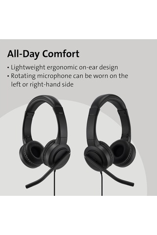 Kensington H1000 Usb-c Kulak Üstü Kulaklık, Ultra Rahat Hd Ses Ku