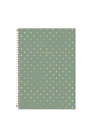 Puantiyeli Defter Çizgili Yeşil 17x24 Cm Çok Renkli