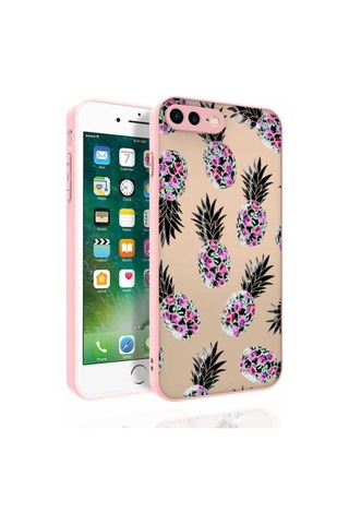 Apple Uyumlu iPhone 7 Plus Kılıf Desenli Kamera Korumalı Parlak Zore Nora Kapak NO1