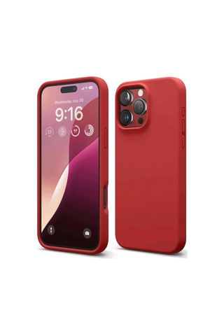 Durukar iPhone Uyumlu 16 Pro Max Kılıf First Silikon - Kırmızı