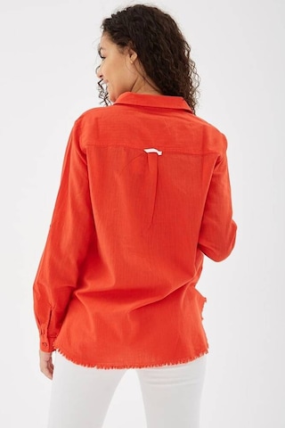 Fashion Friends Etek Ucu Püsküllü Kadın Gömlek 25y0390k1 Kırmızı