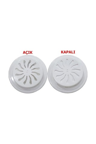 Orret Home Ayarlı Doğalgaz Cam Menfezi Beyaz Ø18cm - Aç-kapa Ayarlanabilir Soğuk Hava Engelleyen Cam Menfezi - Şeffaf Panel Hava Kapaklı Havalandırma Menfezi