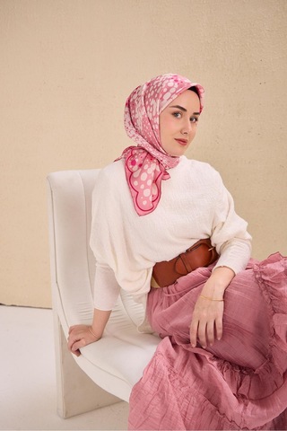 Silk Home Twill İpek Eşarp 11515-13 Pembe