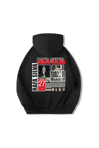 Brz Kids Unisex Çocuk Rafa Silva Hoodie Siyah