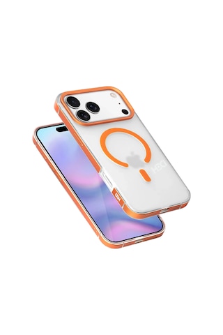 Apple Uyumlu iPhone 17 Pro Hbc-394 Himalayas Magsafe Kapak - Turuncu