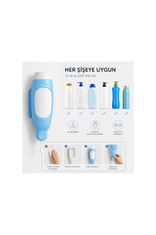 Şampuan Ve Sabun Şişeleri İçin Silikon Hazne - Banyo Şampuan Duş Dispenseri Renkli
