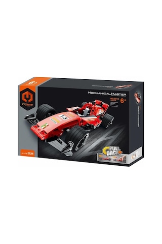 Çek Bırak Kırmızı Yarış Arabası Yapı Seti 150 Parça Montajlı Araba Oyuncak Seti