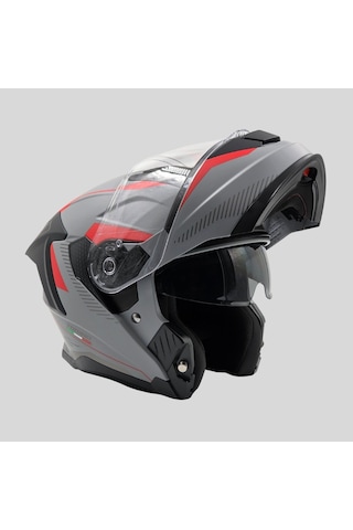 Arwic AR950 Torino Çene Açılır Ece-R 22.06 Motosiklet Kaskı Gri