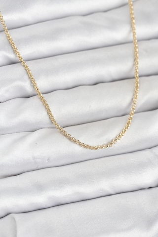 Cm 14k Gold Renk Halka Model 60 Cm Kadın Kolye - Lisinya Altın