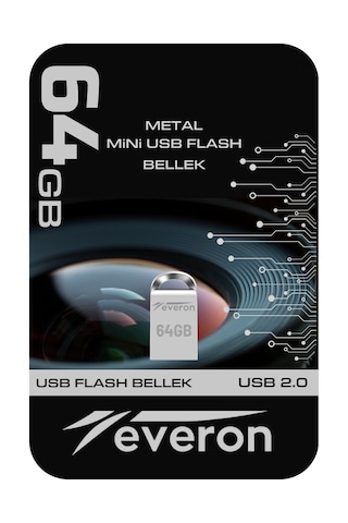 Everon 64 GB USB 2.0 Metal Flash Bellek