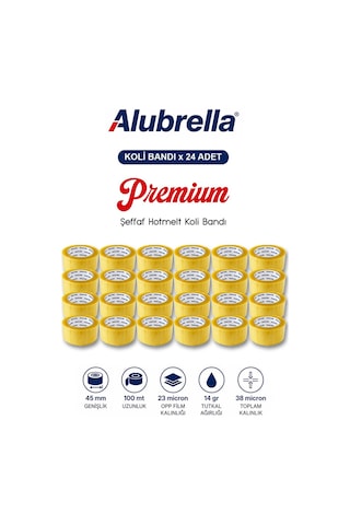 45 Mm X 100 Mt, 24 Adet Premium Koli Bandı 1