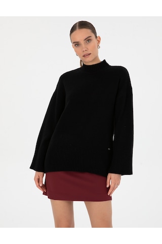 Pierre Cardin Kadın Siyah Kazak /triko 50310958-vr046 Siyah