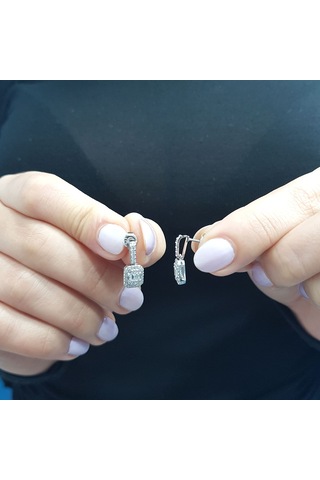 Lova 0,56 Karat Baget Pırlanta Küpe - 3040069