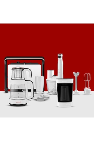 Arçelik 4'lü X Kahve Set Beyaz