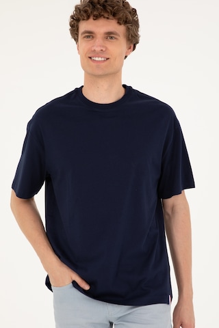 U.S. Polo Assn. Erkek Comfort Fit Bisiklet Yaka Lacivert Tişört 50294216-VR033