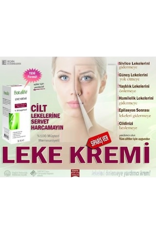 Botalife Doğal Leke Giderici Krem 30 ML