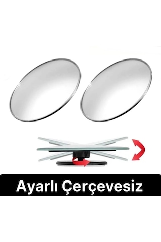 2 Adet Dikiz Ayna İçin Çerçevesiz Oynar Kör Nokta Aynası