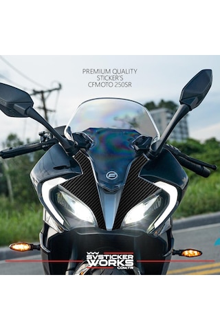 Cfmoto 250sr Sticker Ön Kafa Kaplama Modeli Hazır Kit Karbon Sticker Desen Kaplama
