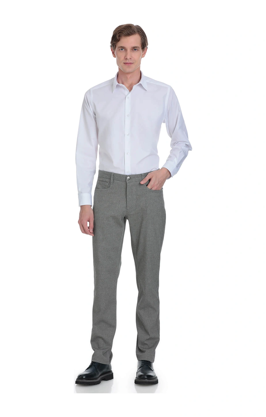 Hatemoğlu Bej Regular Fit 5 Cep Pamuklu Kot Pantolon Bej