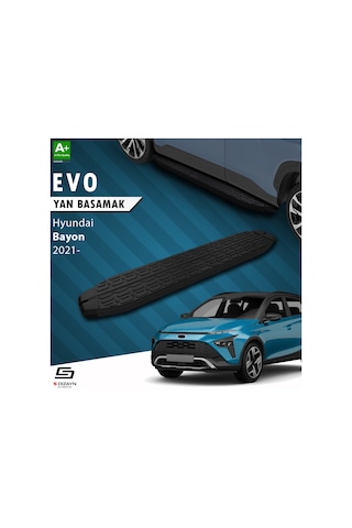 S-dizayn Hyundai Bayon Evo Siyah Yan Basamak 173 Cm 2021 Üzeri