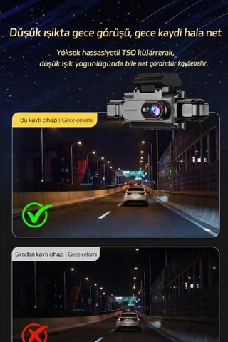360 Wifi Quad Araç Kamerası