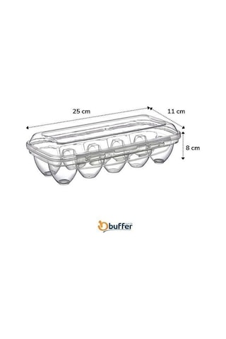 10 Bölmeli Kilitli Kapaklı Yumurtalık Saklama Kutusu Yu110 Şeffaf