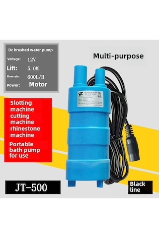 Suofeng 12v Dc Mikro Dalga Pompa - 5 Metre Lifter, 10l/dk Debi, Direkt Tip, Siyah Kablolu Mavi Cihaz 5.5 2.1 Ana Soketli