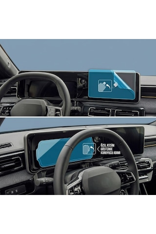 Renault Boreal Ekran Koruyucu Mat Dijital Gösterge Ve Multimedya Set