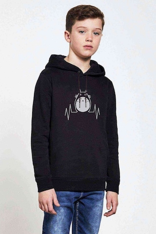 Tshirthane Totoro Baskılı Unisex Çocuk Kapüşonlu Siyah Sweatshirt (534696172) Siyah