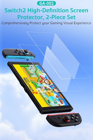 Nintendo Switch 2 Uyumlu 2'li Hd Temperli Cam Ekran Koruyucu Set 2 Adet