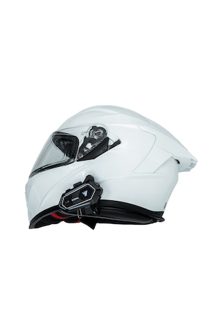 Gp Katjmer Y20 Max Bluetooth 5.3 300m Çift Yönlü Rgb Işıklı Motosiklet Kask Kulaklığı Intercom
